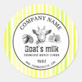 Kraft Goat's Milk Soap Label | Goat Logo ラウンドシール (正面)