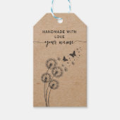 Kraft Handmade with love| ソーシャルメディアへの感謝 ギフトタグ (正面)