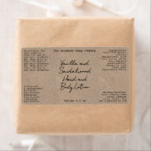 Kraft Handwritten Look Cosmetics Bottle Label ラベル (インサイチュ)