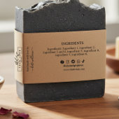 Kraft Homemade Soap wrap Label  with logo 招待状ベリーバンド