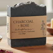 Kraft Homemade Soap wrap Label  with logo 招待状ベリーバンド