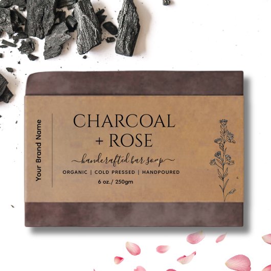 Kraft Homemade Soap wrap Label  with logo 招待状ベリーバンド