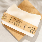Kraft Homemade Soap wrap Label  with logo 招待状ベリーバンド
