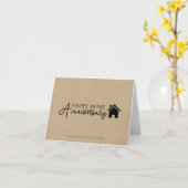 Kraft House Script Home Anniversary カード (黄色い花)