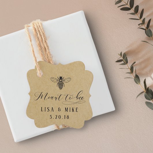 Kraft Meant to Bee ウェディングハニー フェイバータグ
