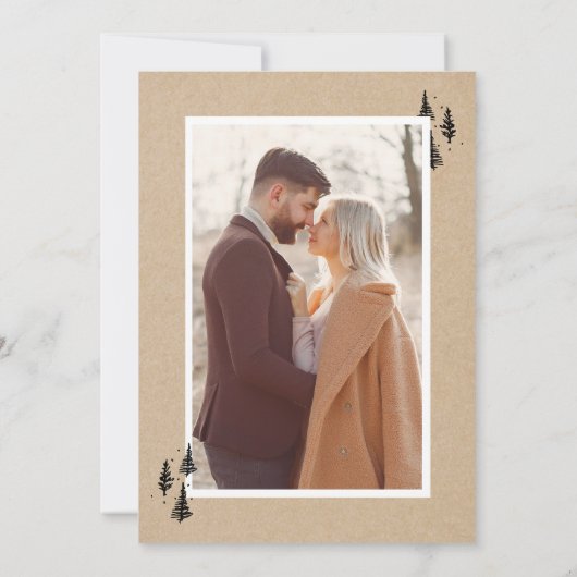 Kraft Mountains & Pinesの結婚写真 招待状 (裏面)