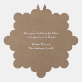 Kraft My素朴初めてのクリスマス写真 オーナメントカード (裏面)