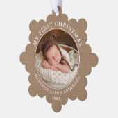 Kraft My素朴初めてのクリスマス写真 オーナメントカード (左)