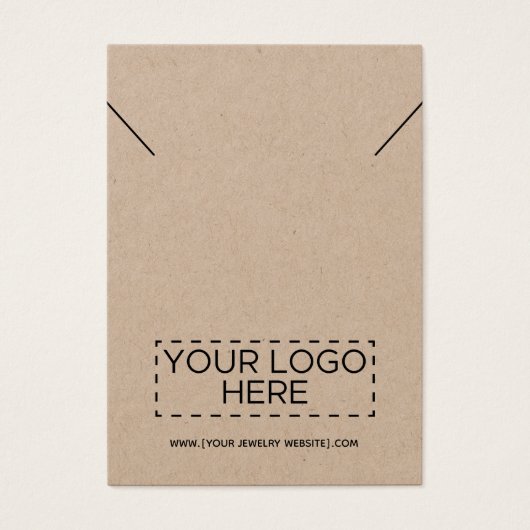 Kraft Necklaceロゴの追加ジュエリー表示カード (正面)