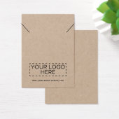 Kraft Necklaceロゴの追加ジュエリー表示カード (デスク)