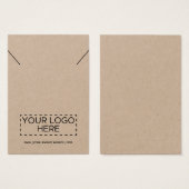 Kraft Necklaceロゴの追加ジュエリー表示カード (正面&裏面)