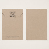 Kraft Necklaceロゴの追加ジュエリー表示カード (正面&裏面)