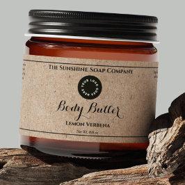 Kraft Paper Cosmetics Jar Label with Logo ペットボトルラベル