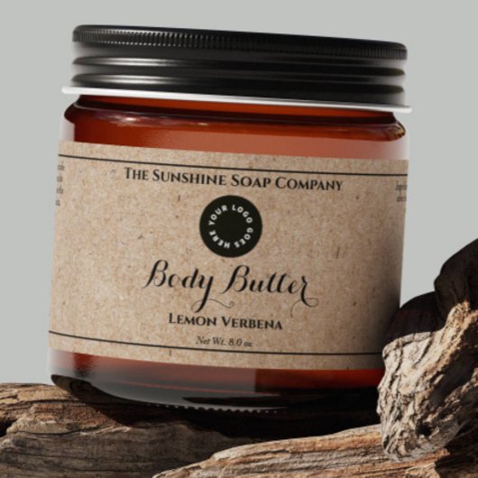 Kraft Paper Cosmetics Jar Label with Logo ペットボトルラベル
