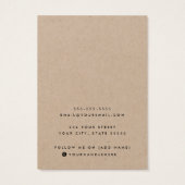 Kraft paper custom logo earring display card (裏面)