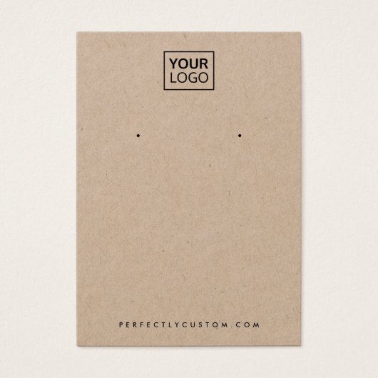 Kraft paper custom logo earring display card (正面)