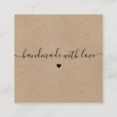 Kraft paper custom logo thank you for business  スクエア名刺 (裏面)