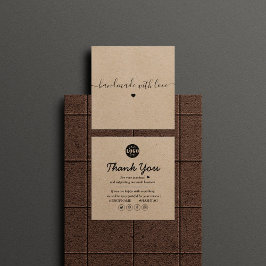 Kraft paper custom logo thank you for business  スクエア名刺
