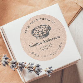 Kraft Paper From the Kitchen of Homemade Pie ラウンドシール