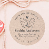 Kraft Paper From the Kitchen of Oven Mitt Baking ラウンドシール