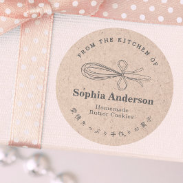 Kraft Paper From the Kitchen of Whisk Baked Goods ラウンドシール