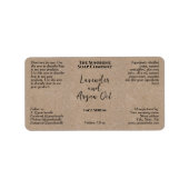 Kraft Paper Minimalist Cosmetics Dropper Bottle  ラベル (正面)