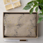 Kraft Paper Music Dots Gold Stars Tissue Paper 薄葉紙 (ギフト)