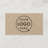 Kraft Rustic Logo | 縦型インフォーマル会社ロゴ 名刺 (裏面)