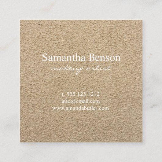 Kraft Square Watercolor素朴フローラ スクエア名刺 (裏面)