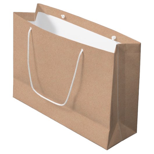 Kraft Style Large Gift Bag Charming Gift Packaging ラージペーパーバッグ (正面アングル)