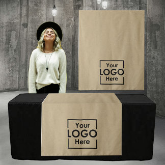Kraft Table Runner Banner Business Logo Events タペストリー