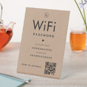Kraft WiFiパスワードコードビジネスロゴQRコード 台座サイン (インサイチュ)