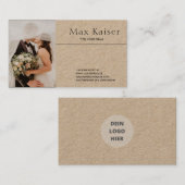 Kraftpapier Visitenkarte Selbst Gestalten Vorlage 名刺 (正面/裏面)