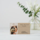 Kraftpapier Visitenkarte Selbst Gestalten Vorlage 名刺 (スタンド正面)