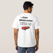 Kraftsmenカーウィスパー基本Tシャツ（赤い車） Tシャツ (裏面フル)