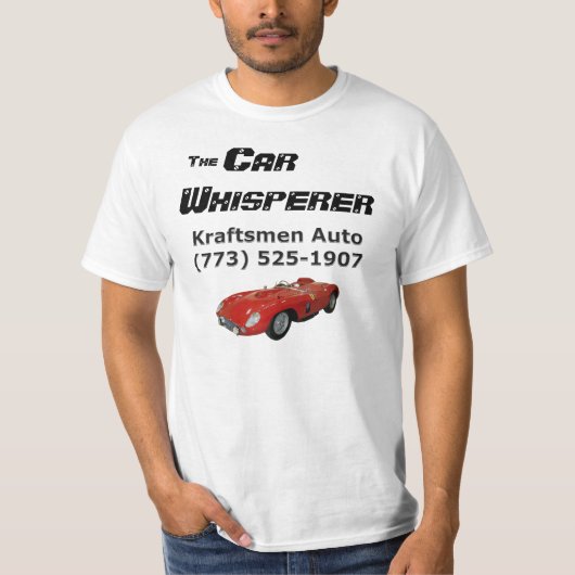 Kraftsmenカーウィスパー基本Tシャツ（赤い車） Tシャツ (正面)