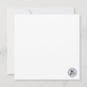 Krähe Crow Rabe Portrait Blumen Karte Grußkarte カード (裏面)