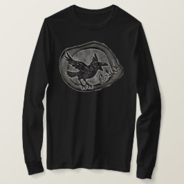 Krähe Crow Rabe ruft CAW! Longsleeve  Tシャツ