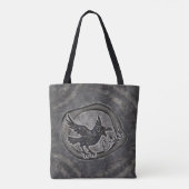 Krähe Crow Rabe ruft CAW! Tasche Tragetasche トートバッグ (裏面)