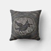 Krähe Crow Rabe ruft KRÄH! Kissen クッション (裏面)