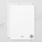 Krähe Rabe Crow mit Hut und Blumen Watercolor シーズンカード (裏面)