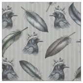 Krähen Crows Rabe Muster mit Federn ファブリック (見本)