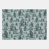 Krähen Raben Crows auf Ast Verpackung ラッピングペーパーシート (正面2)