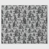 Krähen Raben Crows auf Ast Verpackung ラッピングペーパー (フラット)