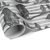 Krähen Raben Crows auf Ast Verpackung ラッピングペーパー (ロールコーナー)
