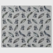 Krähen Raben Crows Federn Feathers Verpackung ラッピングペーパー (フラット)