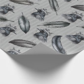Krähen Raben Crows Federn Feathers Verpackung ラッピングペーパー (角)