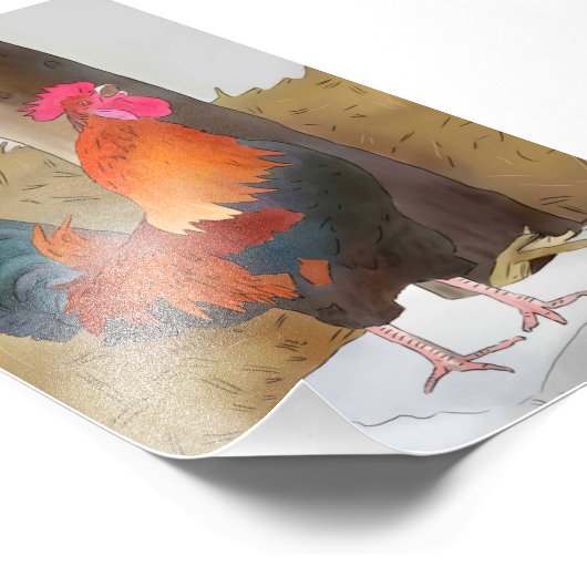 Krähender Hahn フォトプリント (角)