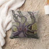 KrakenかタコEatting海賊船、色 クッション (ブランケット)