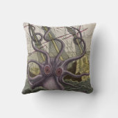 KrakenかタコEatting海賊船、色 クッション (裏面)